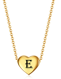 Fashion Golden E Stainless Steel 26 Letter Love Necklace