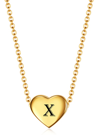 Fashion Golden X Stainless Steel 26 Letter Love Necklace