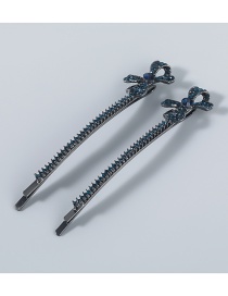 Fashion Two-piece Suit Two-piece Set Of Alloy Inlaid Rhinestone Bow Hairpins