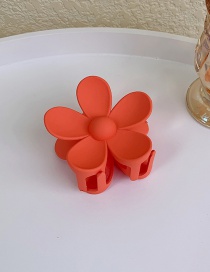 Fashion Orange Acrylic Flower Clip