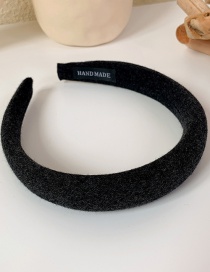 Fashion Black Sponge Wide Brim Headband
