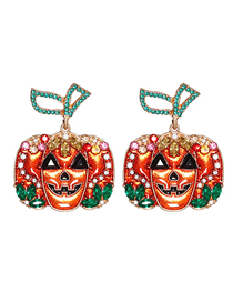 Fashion Halloween Pumpkin Halloween Pumpkin Ghost Stud Earrings