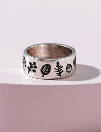 Fashion Silver Color Alloy Carved Geometric Ring