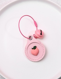 Fashion Peach Pu Cartoon Water Drop-shaped Card Holder
