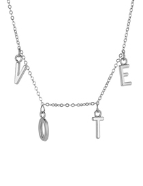 Fashion Silver Color Alloy Alphabet Tassel Necklace