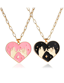Fashion Gold Color Love Hook Hand Necklace Set