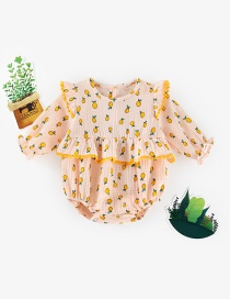 Fashion Pink Pineapple Flying Sleeve Baby Jumpsuit