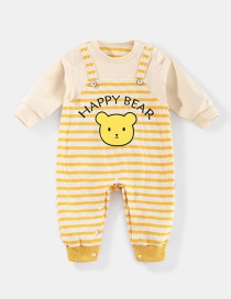 Fashion Stripe Printed Banana Stripe Baby Jumpsuit