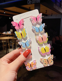 Fashion 10-piece Butterfly Set Cartoon Lollipop Fruit Bow Tie Geometric Hairpin Set