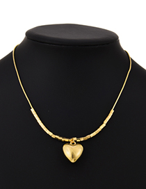 Fashion Golden Alloy Love Necklace