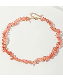 Fashion Orange Irregular Multicolored Gravel Necklace