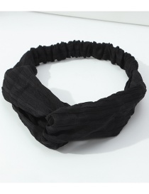 Fashion Black Fabric Cross Fold Headband