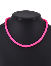 Fashion Pink Clay Necklace