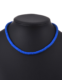 Fashion Blue Clay Necklace
