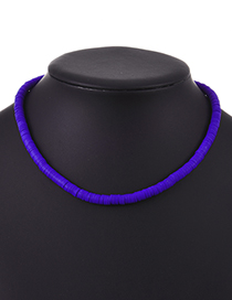 Fashion Royal Blue Clay Necklace