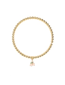 Fashion Litchi Copper Inlaid Zirconium Fruit Gold Bead Chain Bracelet