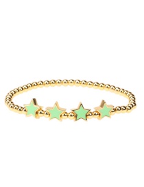 Fashion Green Copper Drop Oil Star Bracelet