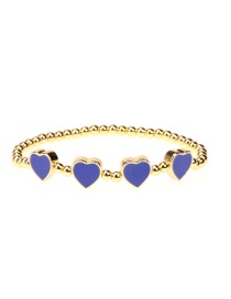 Fashion Blue Copper Drop Oil Love Bracelet