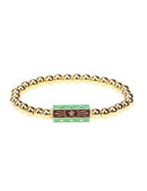 Fashion Green Metal Copper Drop Oil Star Bracelet