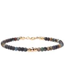 Fashion African Pine Gold-plated Copper Pearl Beaded Bracelet