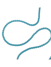 Fashion Sky Blue Alloy Box Chain Necklace