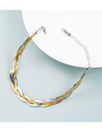 Fashion Golden Stainless Steel Twist Braid Bracelet