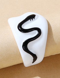 Fashion Black Resin Snake Ring