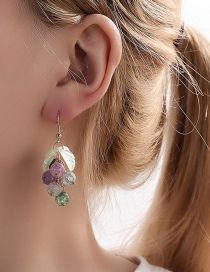 Fashion Color Plexiglas Bead Geometric Drop Earrings