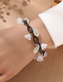 Fashion Black Resin Flower Bracelet