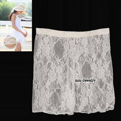 Magnifying White Lace Comfortable Pants