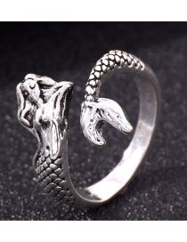 Fashion Silver Alloy Mermaid Open Ring