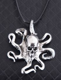 Fashion Silver Alloy Geometric Octopus Necklace