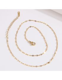 Fashion Gold Titanium Steel Lip Chain Necklace