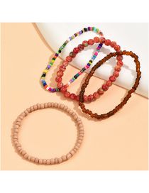 Fashion Color Rice Beads Round Bead Beads Bracelet Set