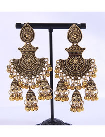 Fashion Gold Alloy Geometric Drop Earrings