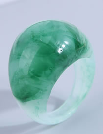 Fashion Green Resin Geometric Ring