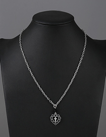 Fashion Antique Silver Alloy Heart Cross Necklace