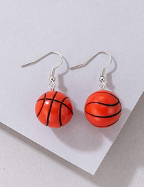 Fashion Basketball Simulation Resin Football Basketball Earrings