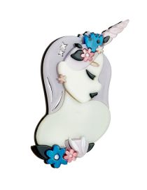 Fashion Unicorn Acrylic Unicorn Character Brooch