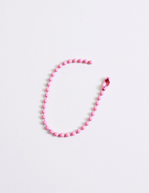 Fashion Pink Bead Chain D439 (2 Pieces) Metal Painted Ball Chain Accessories