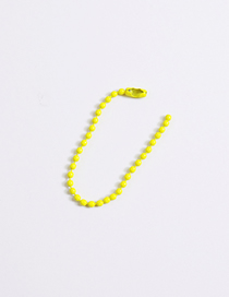 Fashion Yellow Bead Chain D438 (2 Pieces) Metal Painted Ball Chain Accessories