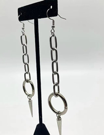 Fashion 3# Titanium Steel Stud Tassel Earrings