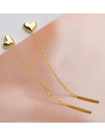 Fashion Gold Metal Heart Ear Wire