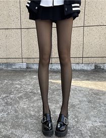Fashion Black Core Spun Silk Stockings