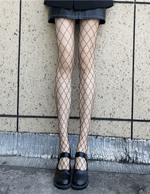 Fashion Black Hot Diamond Mesh Fishnet Stockings