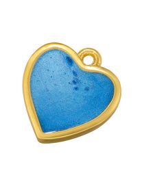 Fashion Blue Pure Copper Dripping Oil Love Diy Jewelry Accessories