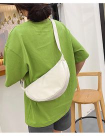 Fashion White Nylon Large Capacity Messenger Bag