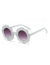 Fashion Jelly Gray Double Gray Sheet (bright) Pc Sunflower Round Frame Sunglasses