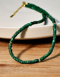 Fashion Malachite Multicolored Semi-precious Beaded Necklace
