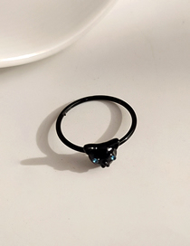 Fashion A Black Ring Alloy Cat Ring